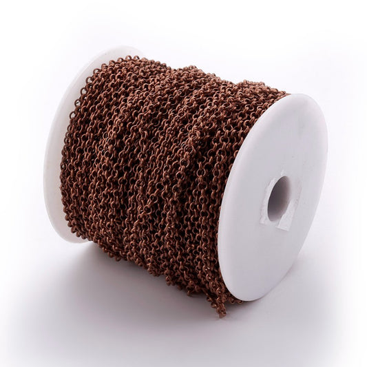 Rolo Chain Copper 4mm by the yard