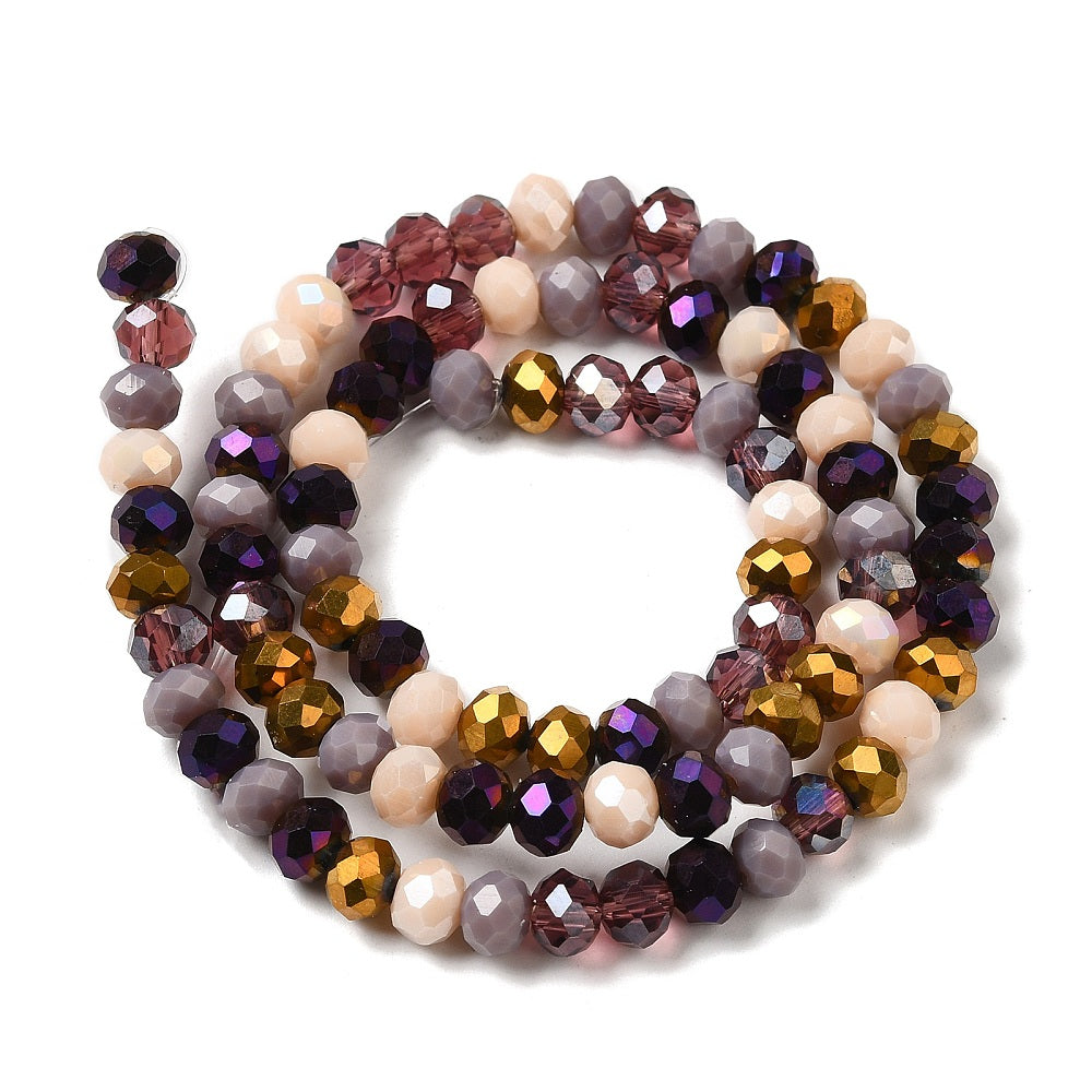 Faceted Rondelles Bronzed Orchid 6mm