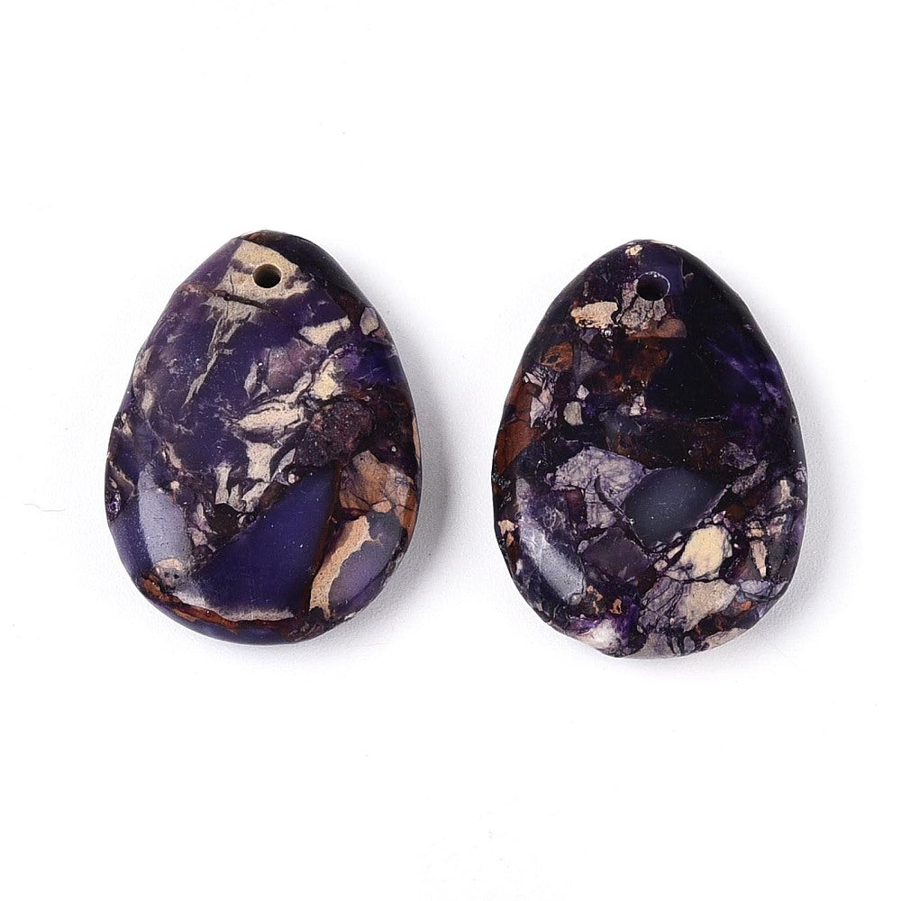 Natural Imperial Jasper Teardrop Pendant