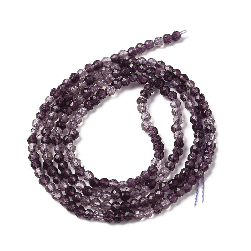 Faceted Rondelles Purple/Lavender 2mm