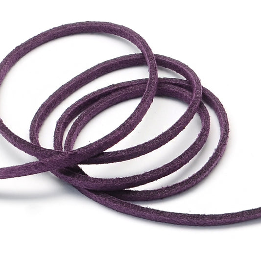 2.7mm Flat Vegan Suede, Purple by the yard