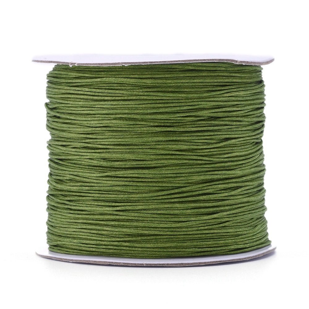 Knotting Cord, Dark Olive .8mm by the yard