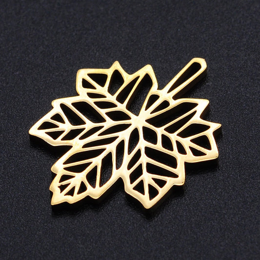 Filigree Maple Leaf Laser Cut Charm