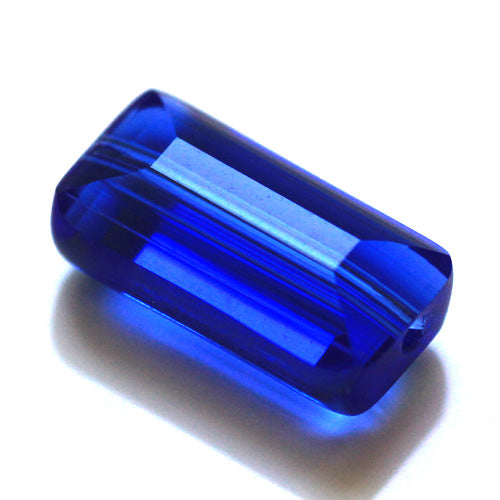 Faceted Rectangles Royal Blue 14mm