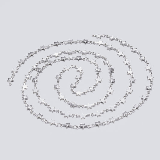12mm Star Chain Stainless Steel by the yard
