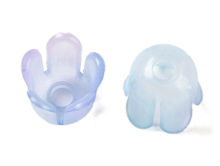 Tulip Bead Cones, Lilac Blue Ombre'