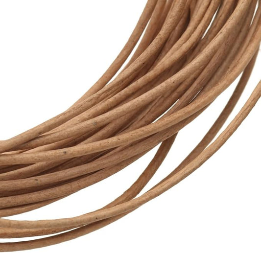.5mm Cowhide Leather, Natural by the yard