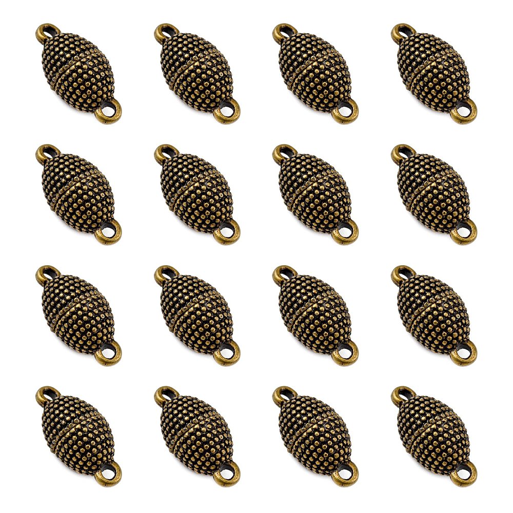 Oval Magnetic Clasp, Antique Bronze