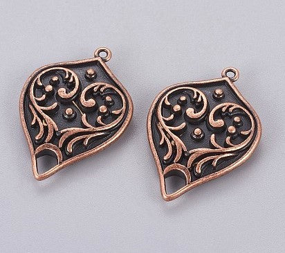 Tibetan Teardrop Connector, Bronze