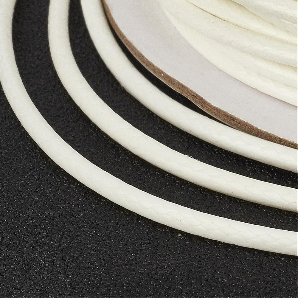 Waxed Knotting Cord, White .5mm