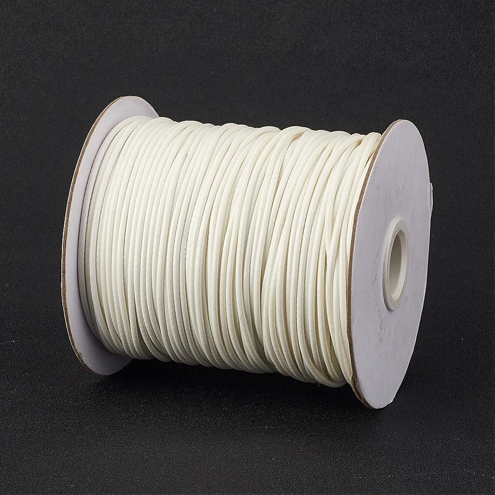 Waxed Knotting Cord, White .5mm