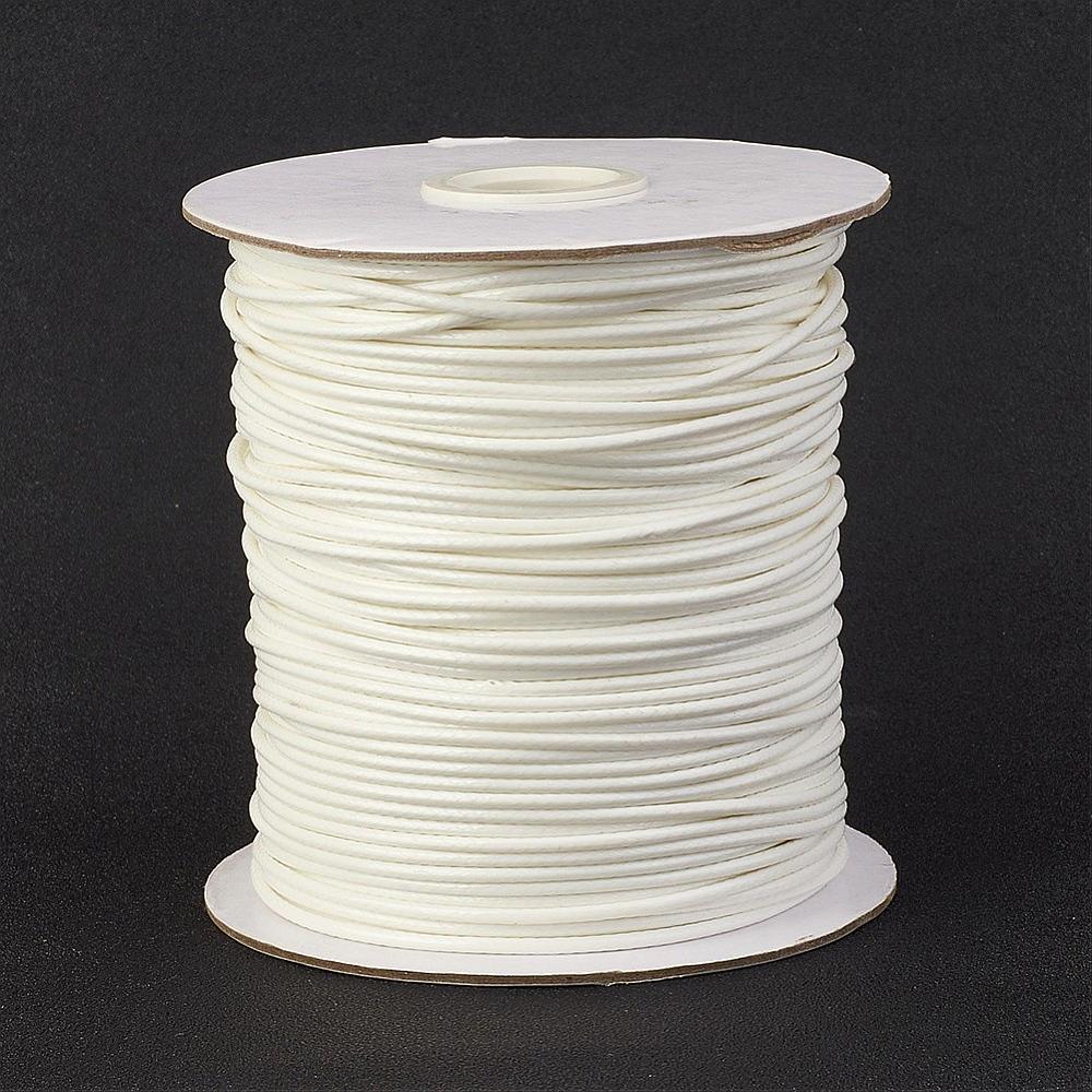 Waxed Knotting Cord, White .5mm