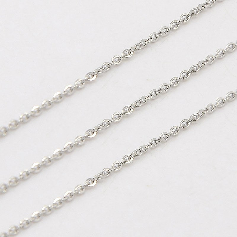2mm Flat Cable Chain Stainless Steel by the yard
