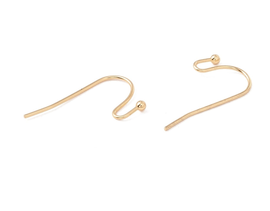 French Hook Ear Wires, 18K GP 316SST