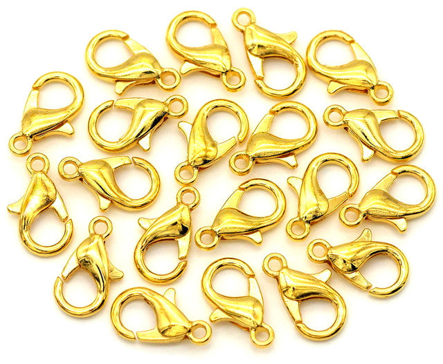 Lobster Clasp, Gold 11mm