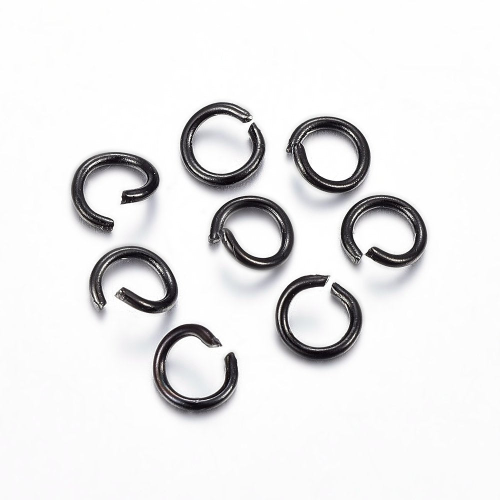 Jump Rings Round, Black 304SS 5mm