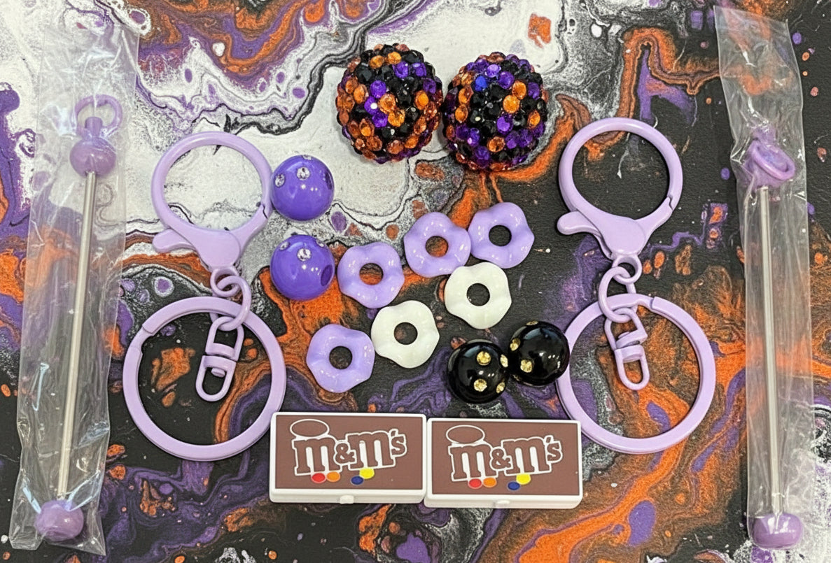 Beadable Keychain/Bag Dangle Kit, Treat or Key