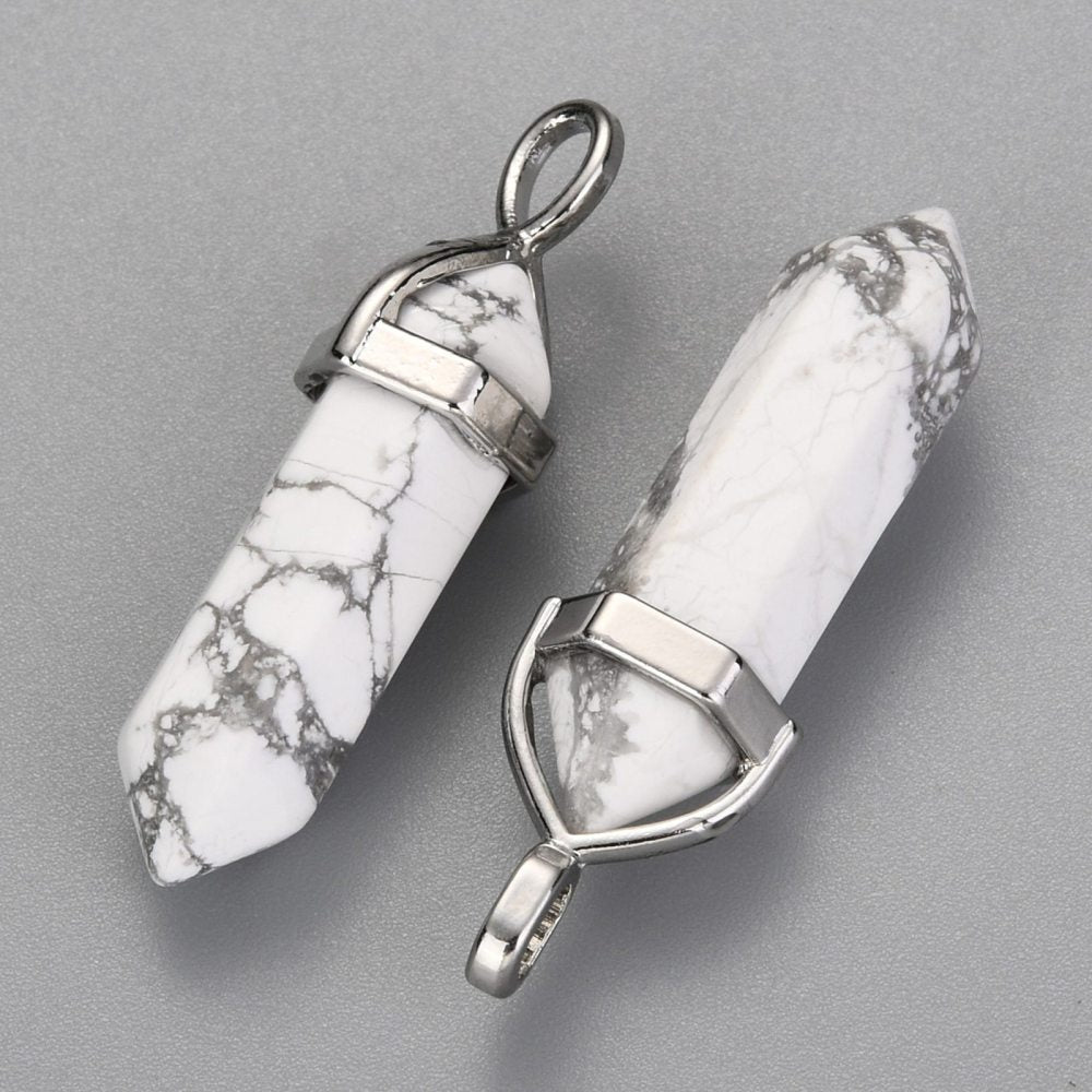 Howlite Hexagon Pendant