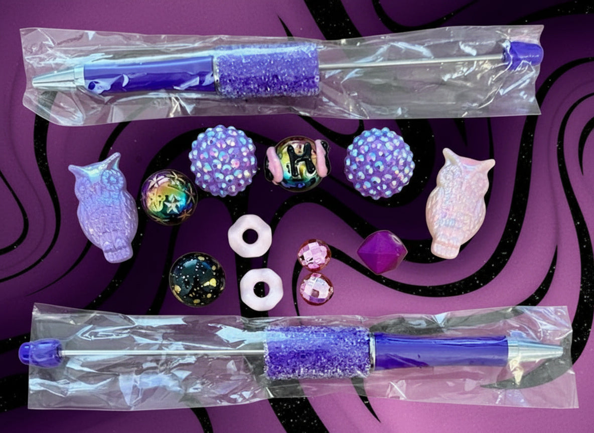 Beadable Pens Kit, Whimsy Owl