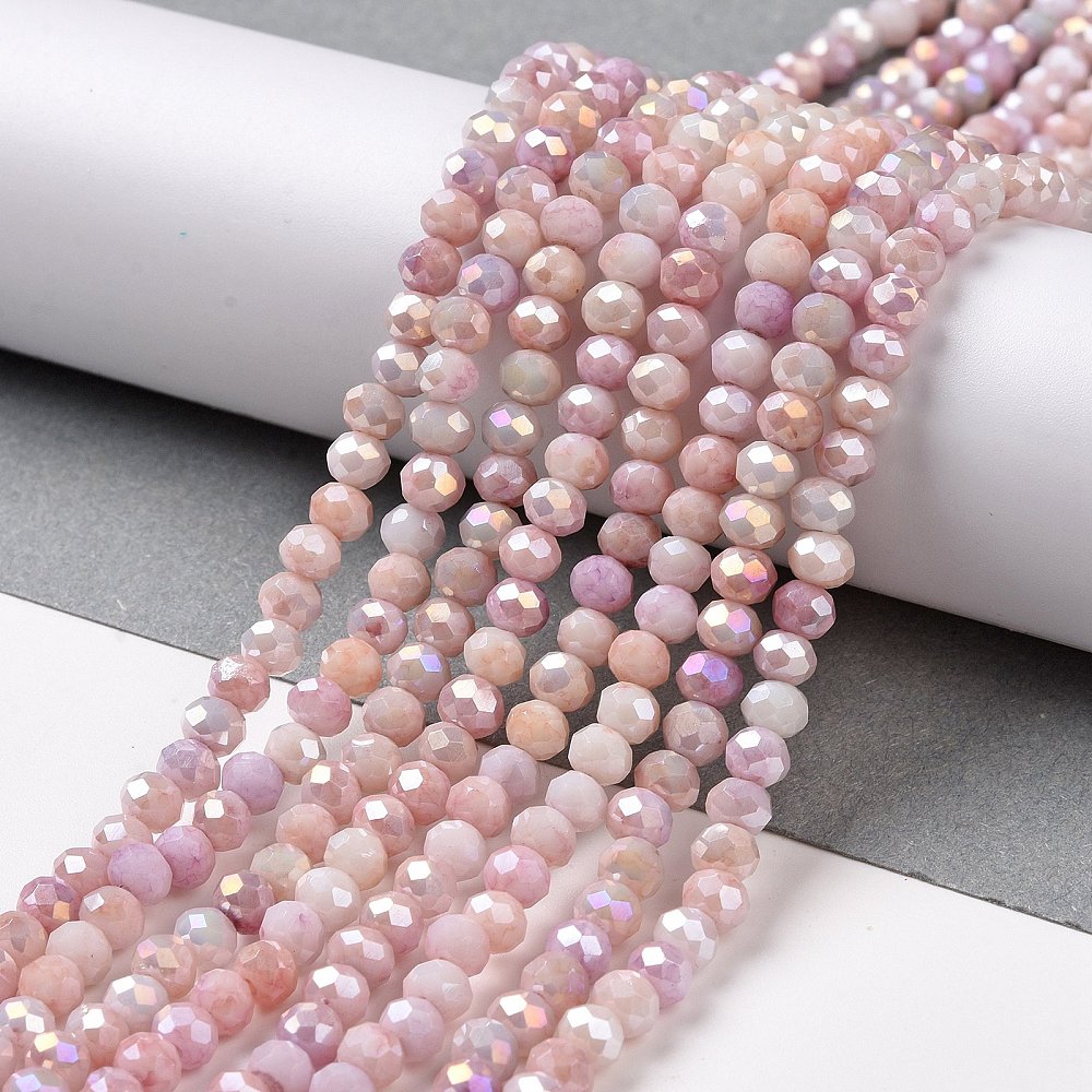 Rondelles, Blush 4mm