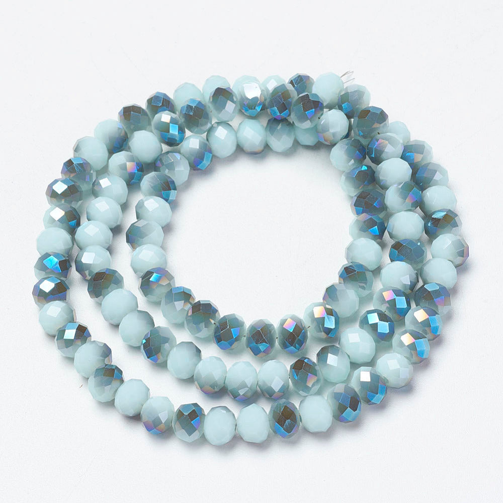Rondelles, Blue/Lt. Blue 4mm