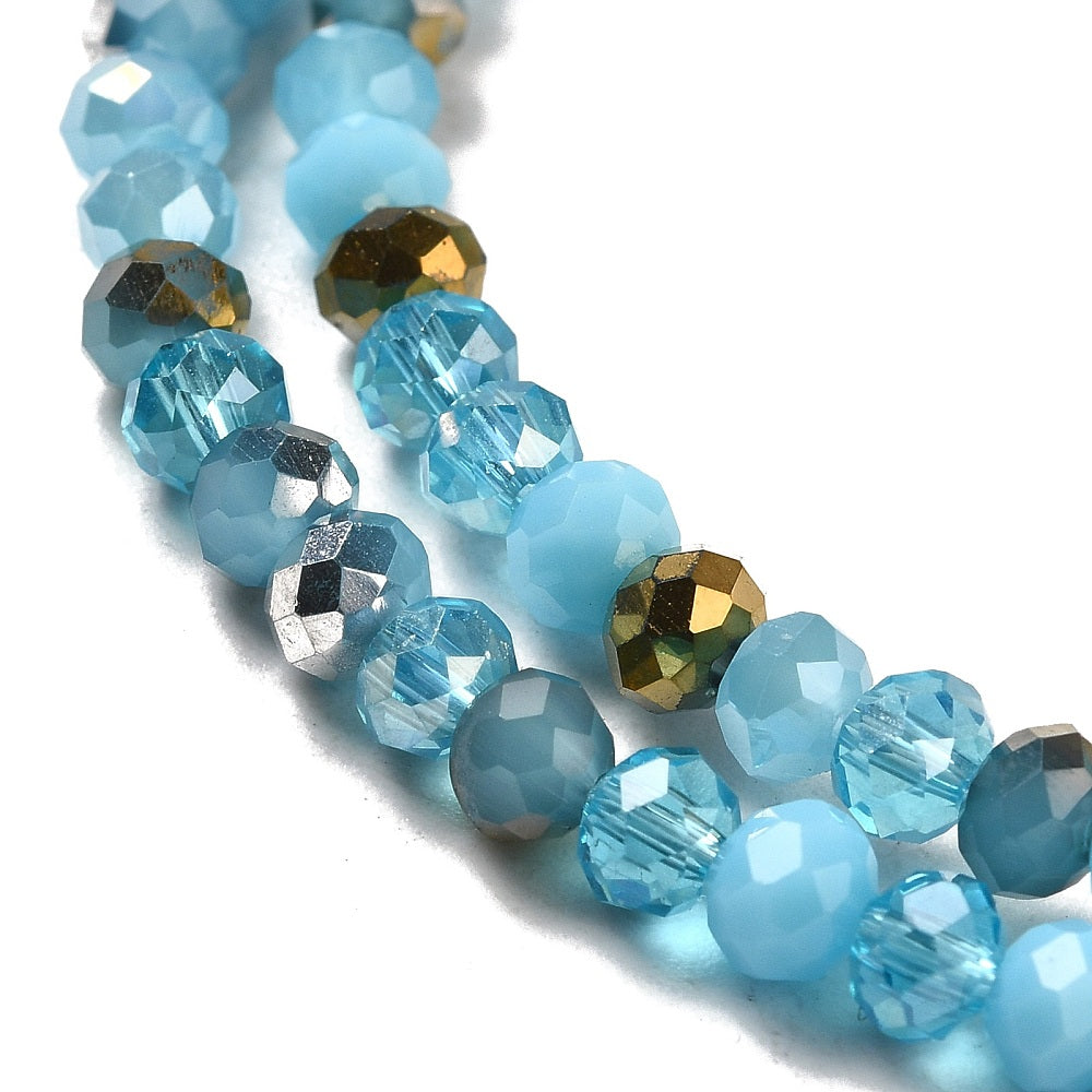 Rondelles, Pale Turquoise AB 4mm