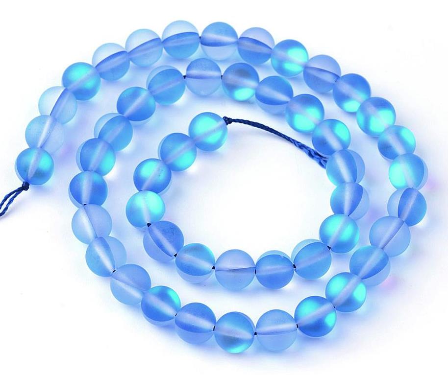 Synthetic Moonstone, Royal Blue 8mm