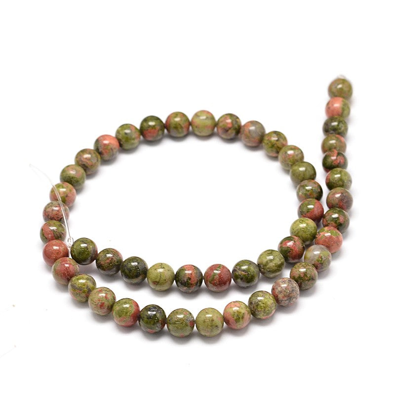 Natural Unakite, 6mm