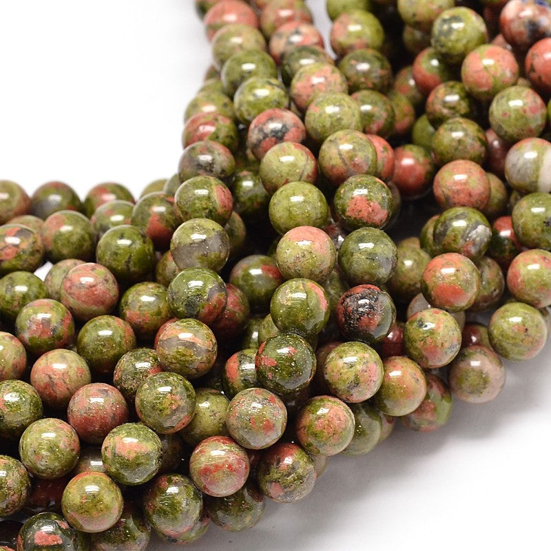 Natural Unakite, 6mm