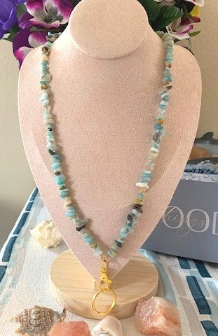 Amazonite Gemstone Lanyard