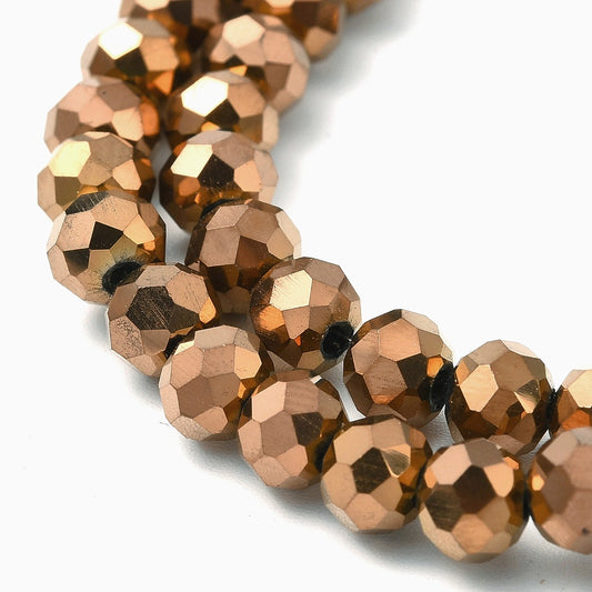 Rondelles Metallic Bronze 6mm