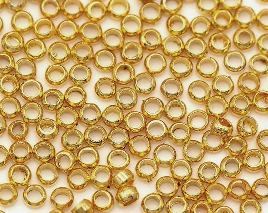 Crimp Beads Gold 2mm
