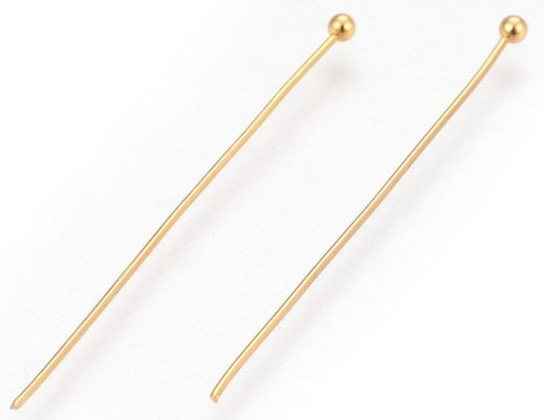 Headpins Ball End Gold 41mm 21g