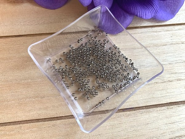 Crimp Beads Gunmetal 2mm