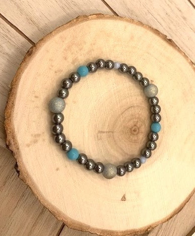 Black and Grey Stretch Bracelets