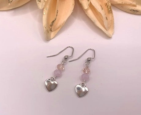 Pink Heart Earrings