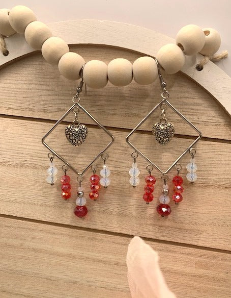 Passion Heart Chandelier Earrings