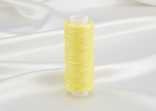 Waxed Knotting Cord, Butter .5mm by the yard