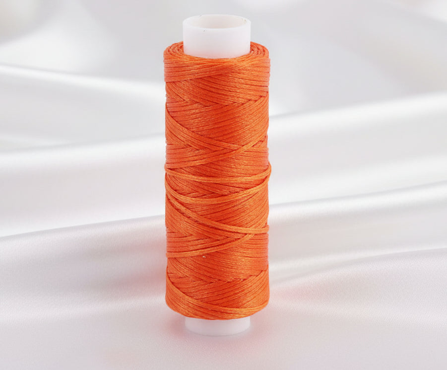 Waxed Knotting Cord, Spicy Tangerine.5mm by the yard