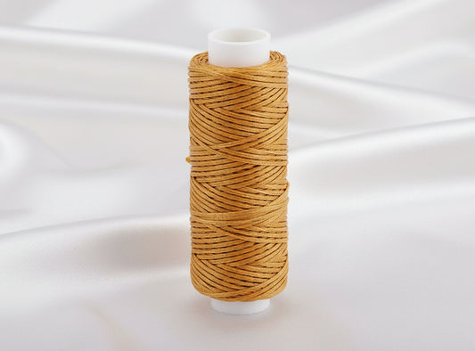 Waxed Knotting Cord, Caramel .5mm by the yard
