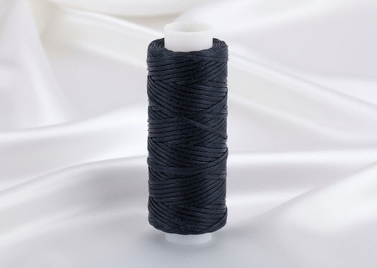 Waxed Knotting Cord, Black .5mm by the yard