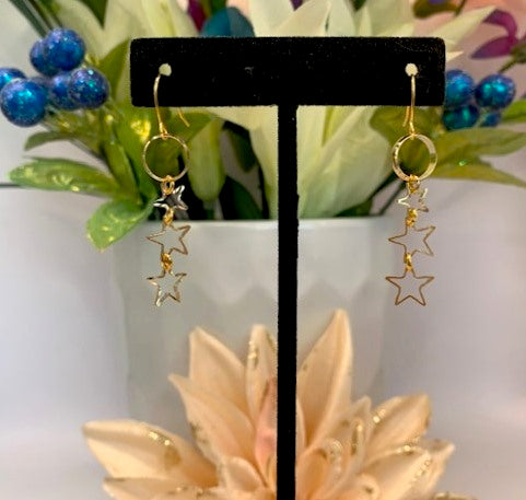 Gold Star 24k Earrings