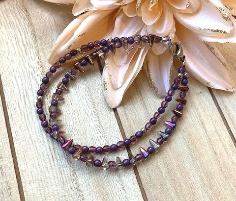 Purple Spike Anklet