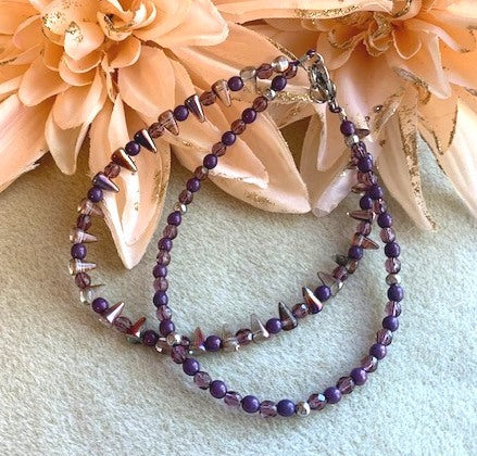 Purple Spike Anklet