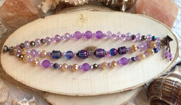 Purple Passion Triple Strand Bracelet