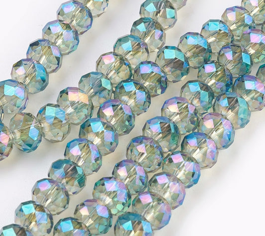 Rondelles Turquoise Rainbow 6mm