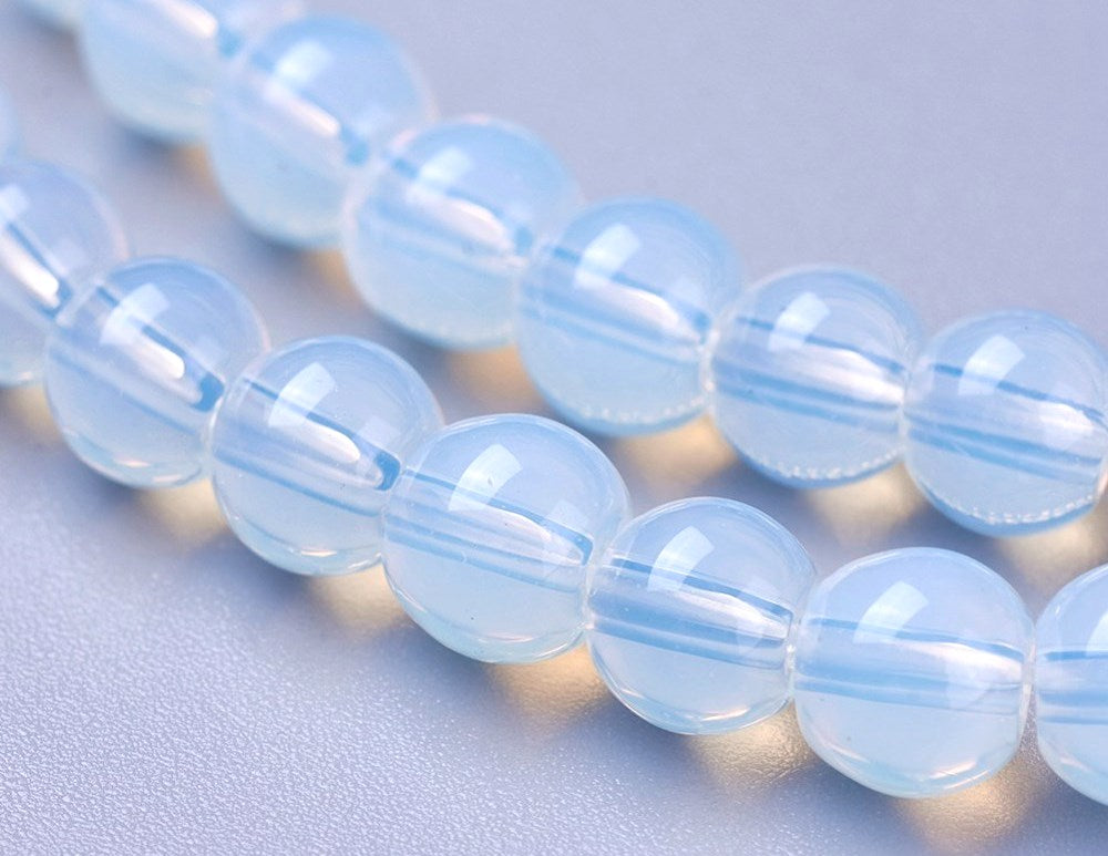 Opalite Glass Beads 6mm