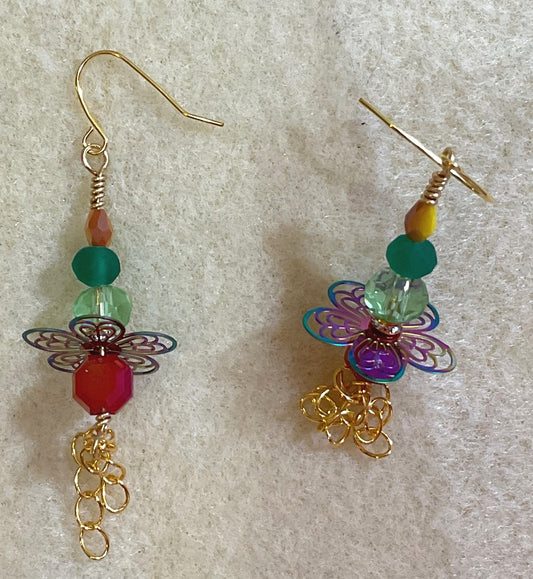 Flower Pinwheel Earrings