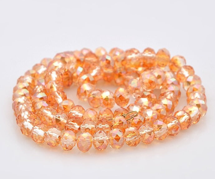 Rondelles Peach Puff 6mm