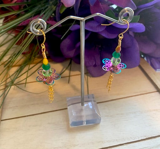 Flower Pinwheel Earrings